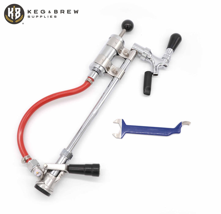K&B Keg Coupler Converter to Upright Pump Tap - Pump and Coupler - Multiple Sizes Available