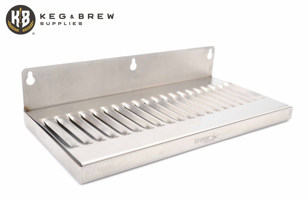 Wall Mount Drip Tray Stainless Steel - WITHOUT Drain, Various Sizes