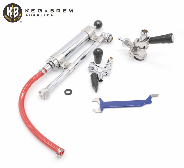 K&B Keg Coupler Converter to Upright Pump Tap - Pump and Coupler - Multiple Sizes Available
