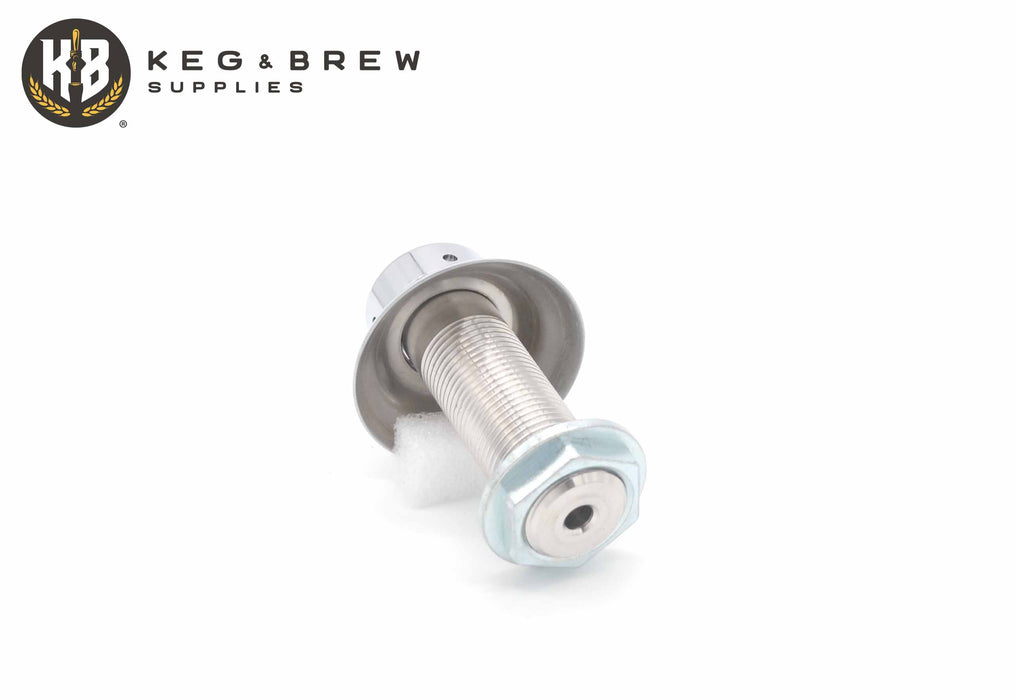 K&B Stainless Steel Draft Beer Shank 1/4" I.D. Bore with Tailpiece Kit - Multiple Sizes Available