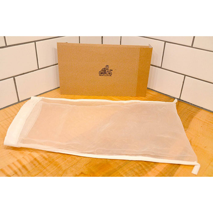 K&B Mesh Hop Bag for Beer Brewing, 8"x15" with drawstring