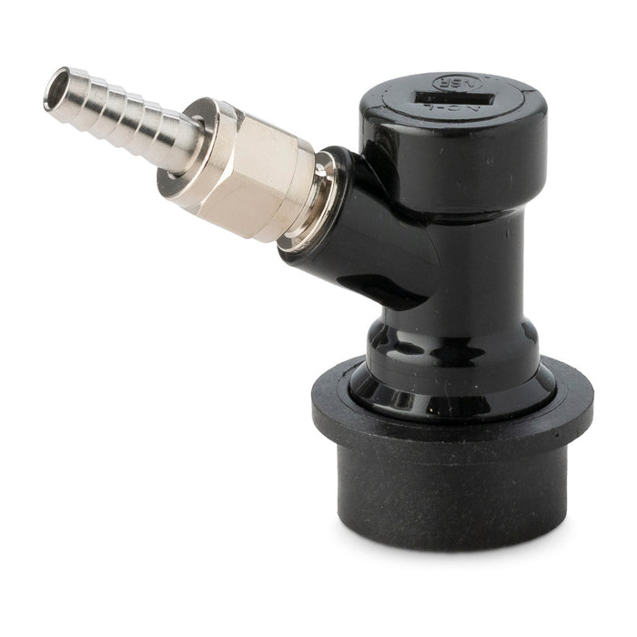 Ball Lock Corny Keg Connections - Liquid / Black (With or Without Barbed Fitting)