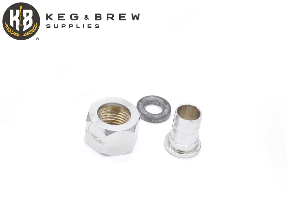 Drip Tray Drain Barb fitting with Nut and gasket